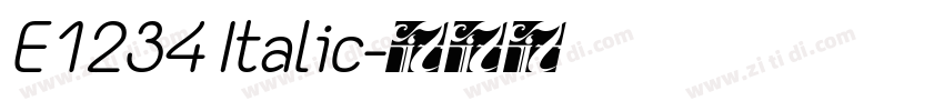 E1234 Italic字体转换